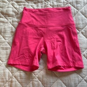 lipgloss pink align 6” biker shorts